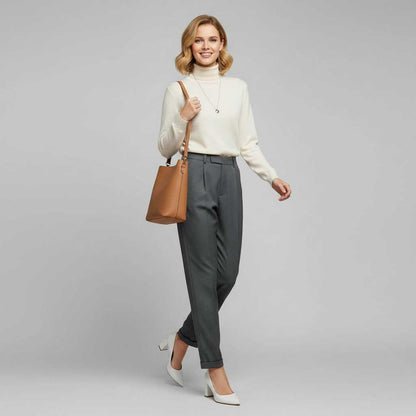 High Waist Women's Suit Trousers | Office Wear