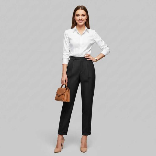High Waist Women's Suit Trousers | Office Wear